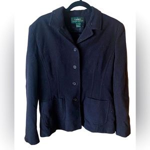 Ralph Lauren single breasted black pea coat size 14